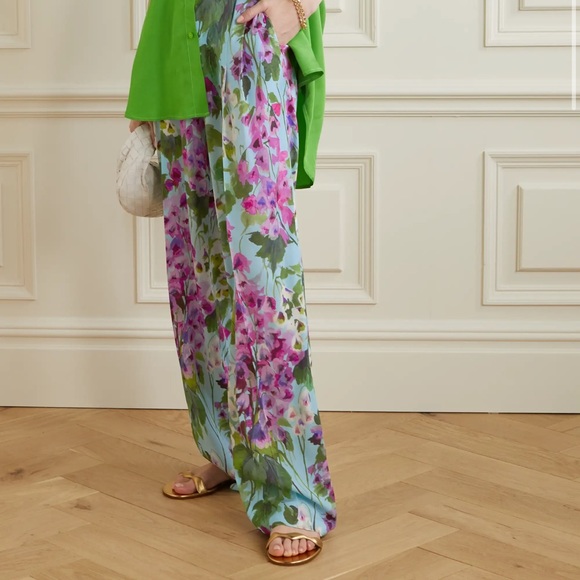 Gorgeous set floral print silk D&G trousers & bustier🤩🤤🔥 - Picture 3 of 10